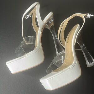 Call My Agent Angellic Platform Heels